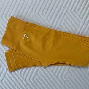 Yellow gymshark flawless knit leggings